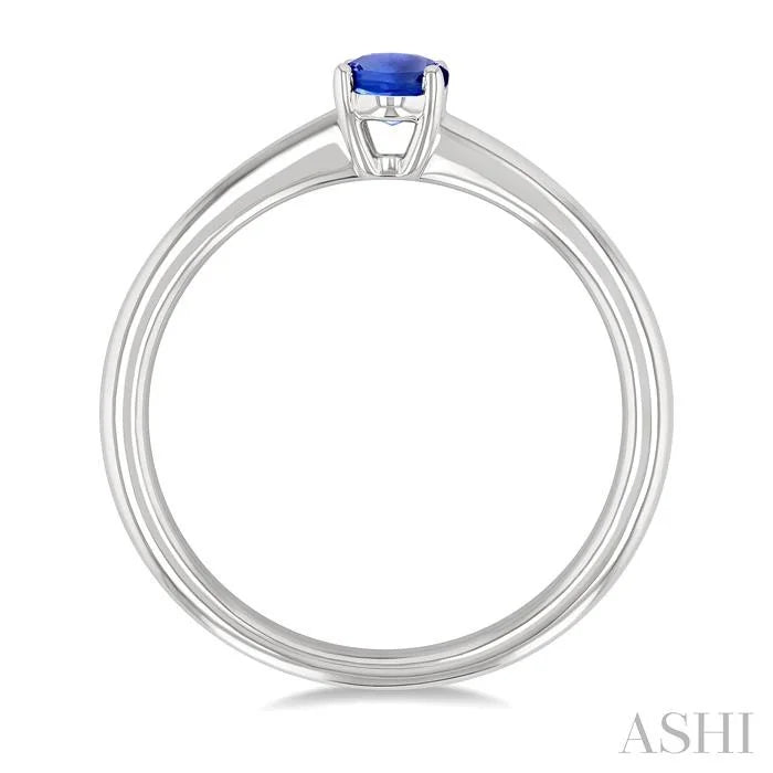 Oval Shape Gemstone Solitaire Ring