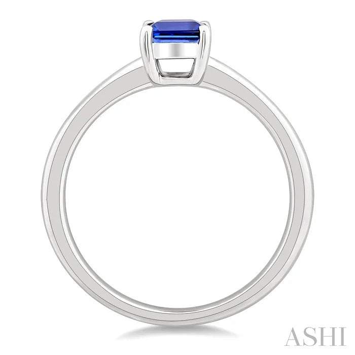Emerald Shape Gemstone Solitaire Ring