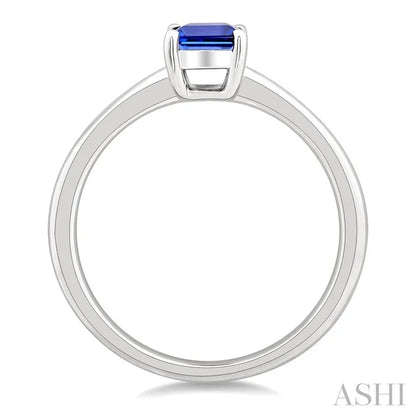 Emerald Shape Gemstone Solitaire Ring