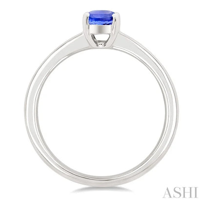 Oval Shape Gemstone Solitaire Ring