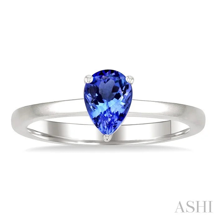 Pear Shape Gemstone Solitaire Ring