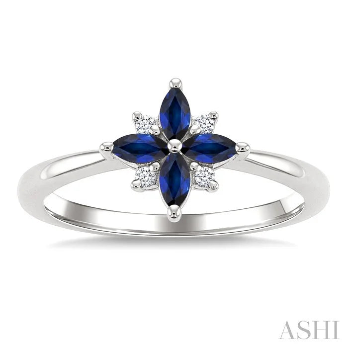 Blossom Marquise Shape Gemstone & Diamond Ring