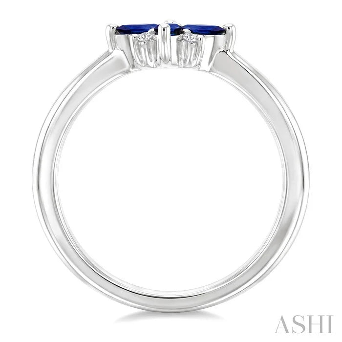 Blossom Marquise Shape Gemstone & Diamond Ring
