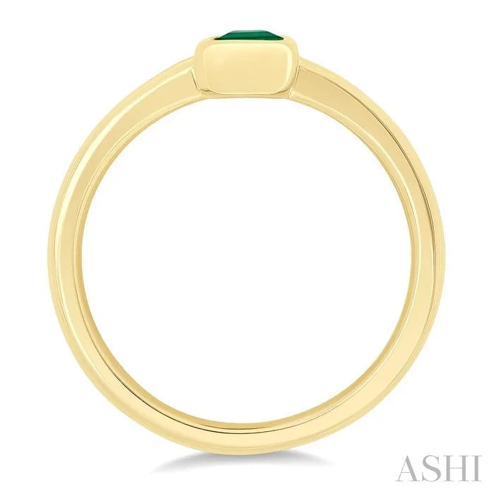 Emerald Shape Gemstone Solitaire Ring