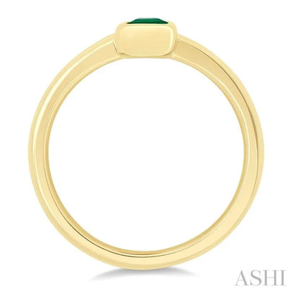 Emerald Shape Gemstone Solitaire Ring