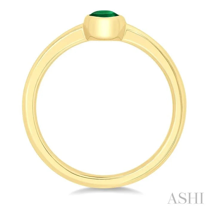 Oval Shape Gemstone Solitaire Ring