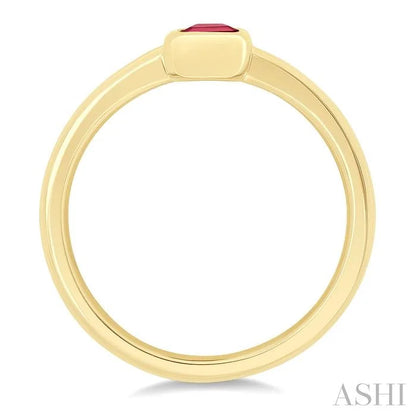 Emerald Shape Gemstone Solitaire Ring