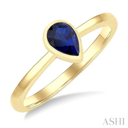 Pear Shape Gemstone Solitaire Ring