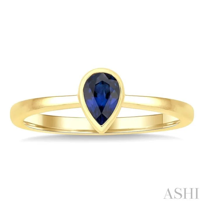 Pear Shape Gemstone Solitaire Ring