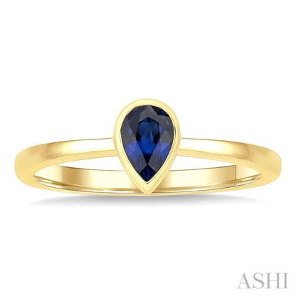 Pear Shape Gemstone Solitaire Ring