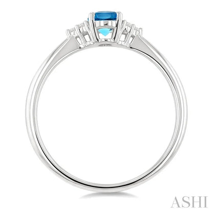 Oval Shape Gemstone & Diamond Ring