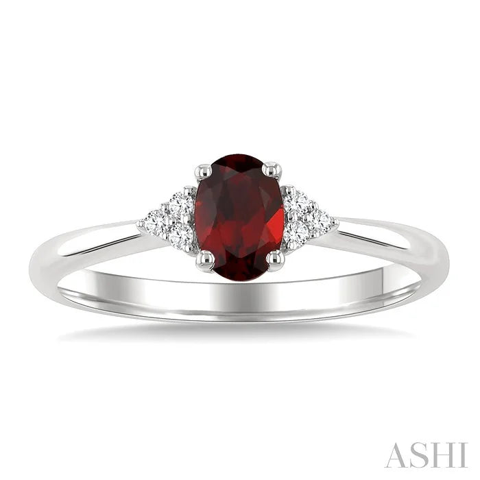 Oval Shape Gemstone & Diamond Ring
