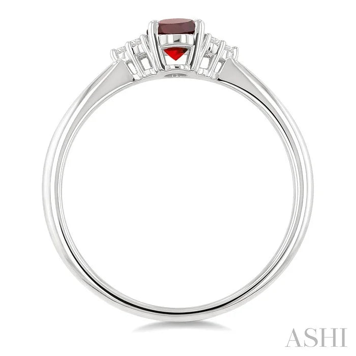 Oval Shape Gemstone & Diamond Ring