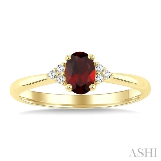 Oval Shape Gemstone & Diamond Ring