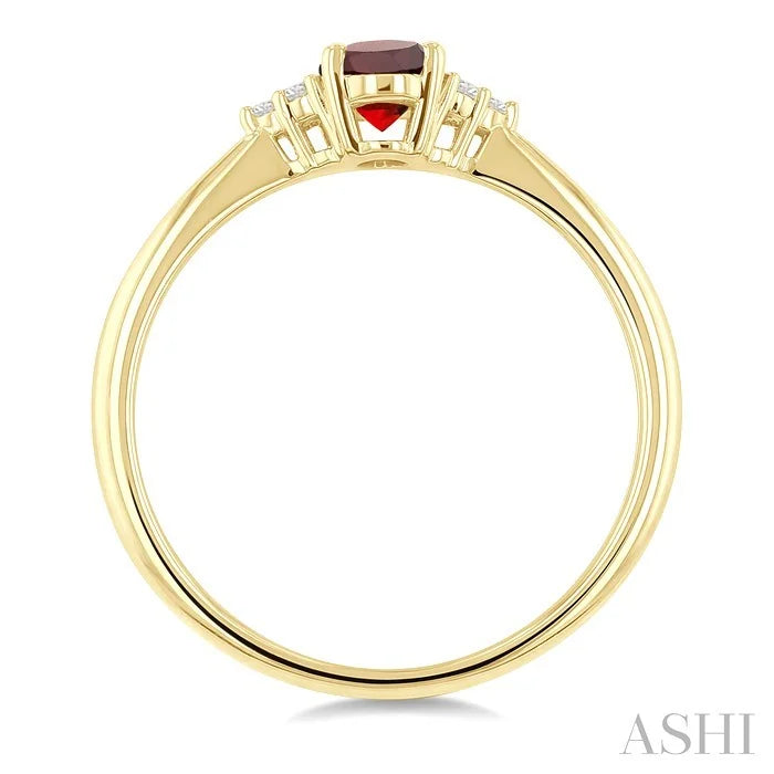 Oval Shape Gemstone & Diamond Ring