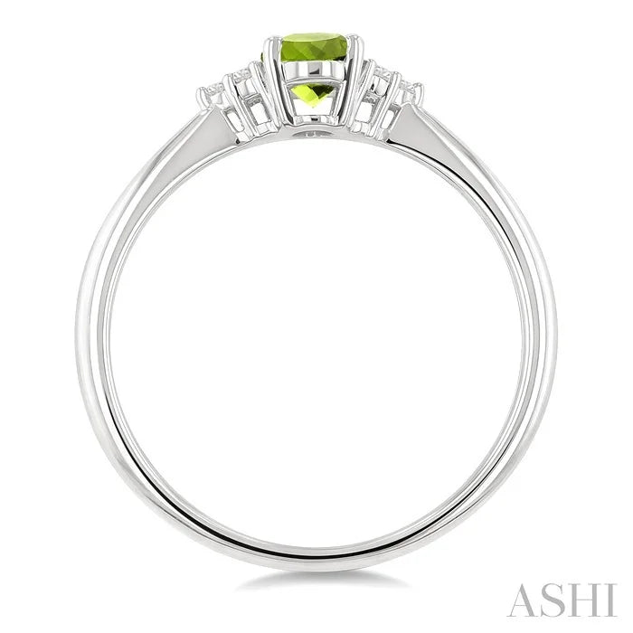 Oval Shape Gemstone & Diamond Ring