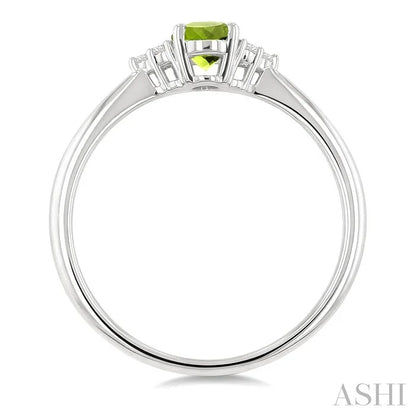Oval Shape Gemstone & Diamond Ring