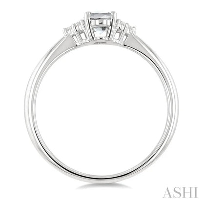 Oval Shape Gemstone & Diamond Ring