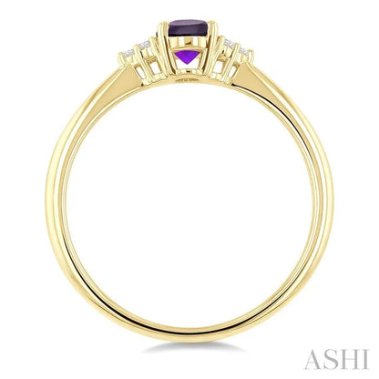 Oval Shape Gemstone & Diamond Ring