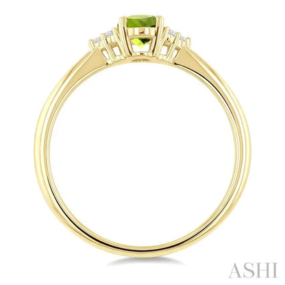 Oval Shape Gemstone & Diamond Ring