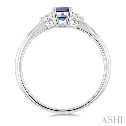 Oval Shape Gemstone & Diamond Ring