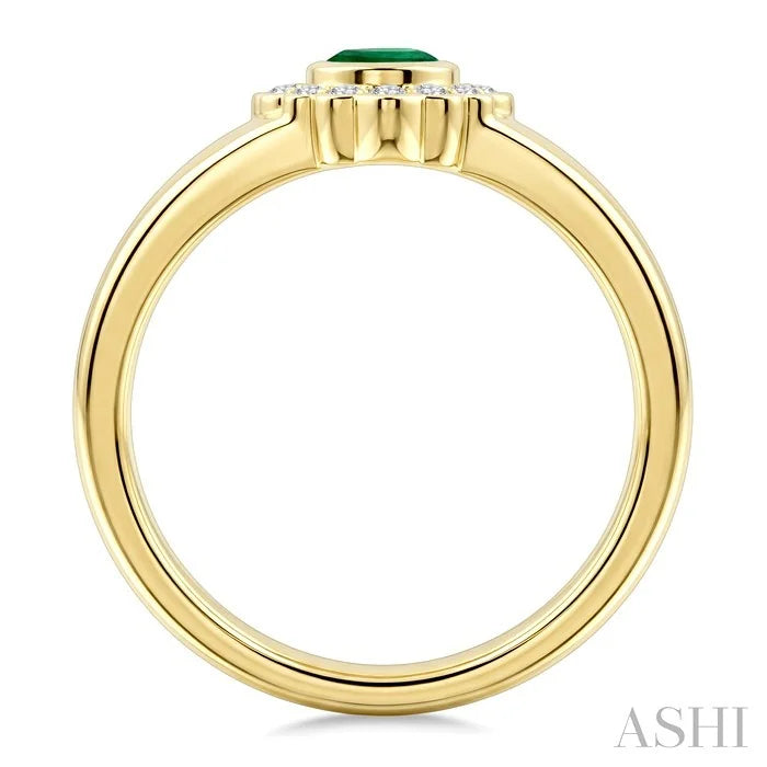 Bold Pear Shape Gemstone & Diamond Ring