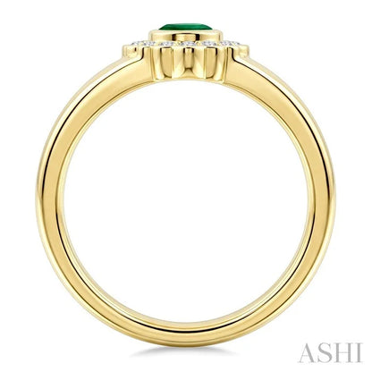 Bold Pear Shape Gemstone & Diamond Ring