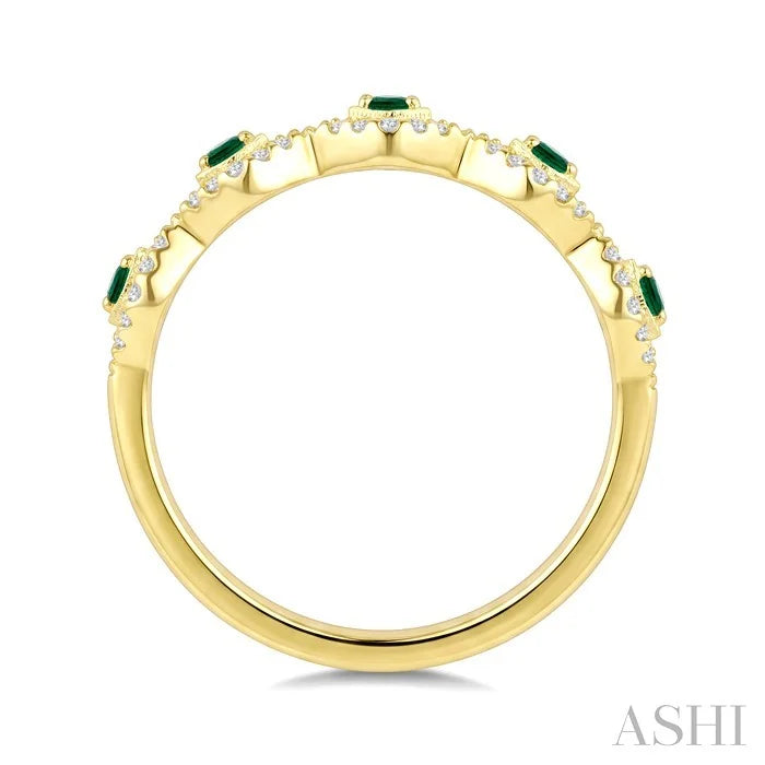 Stackable Evil Eye Gemstone & Diamond Fashion Ring