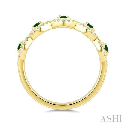 Stackable Evil Eye Gemstone & Diamond Fashion Ring