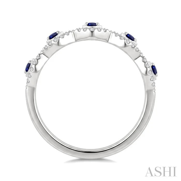 Stackable Evil Eye Gemstone & Diamond Fashion Ring