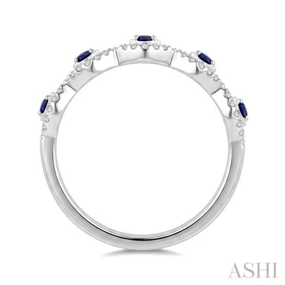 Stackable Evil Eye Gemstone & Diamond Fashion Ring