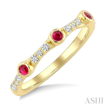 Stackable Gemstone & Diamond Fashion Ring