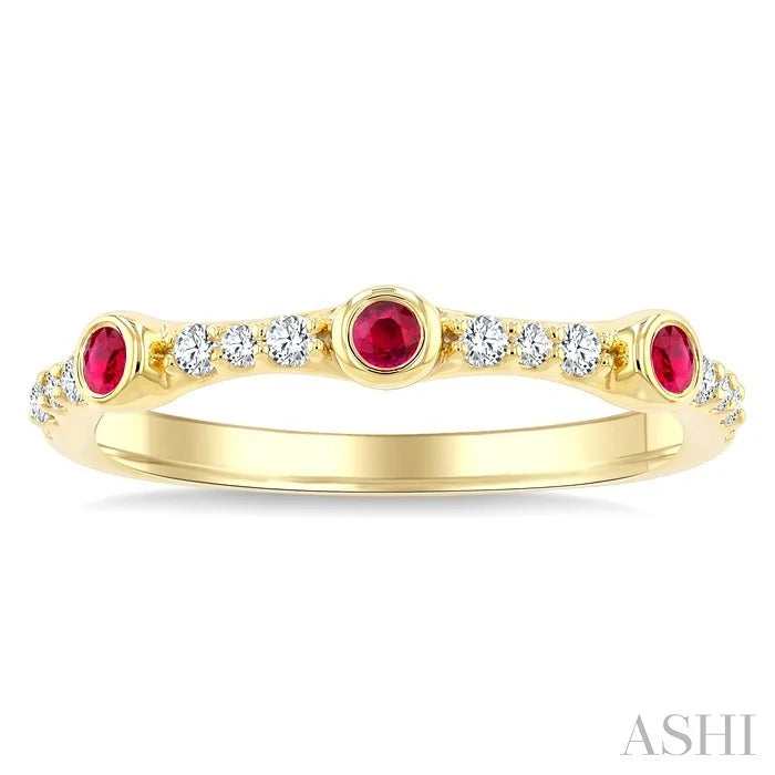 Stackable Gemstone & Diamond Fashion Ring
