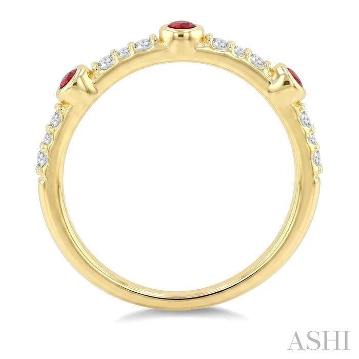 Stackable Gemstone & Diamond Fashion Ring