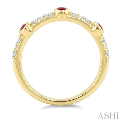 Stackable Gemstone & Diamond Fashion Ring