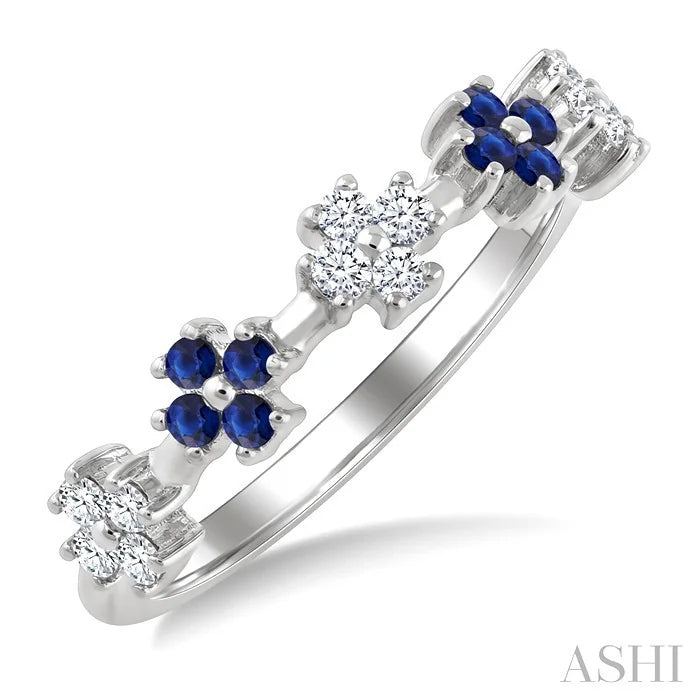 Floral Gemstone & Diamond Fashion Ring