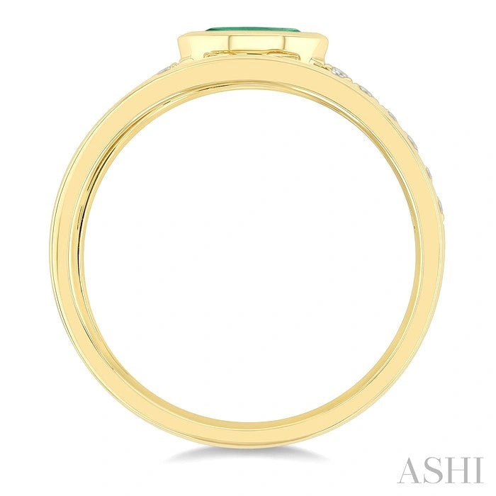 Marquise Shape East-West Gemstone & Diamond Ring