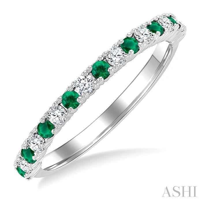 Alternate Gemstone & Diamond Band