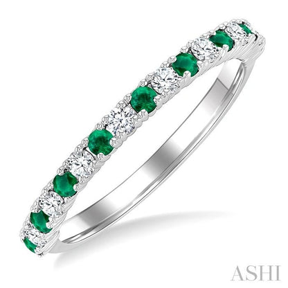 Alternate Gemstone & Diamond Band