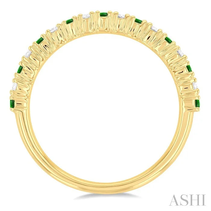 Alternate Gemstone & Diamond Band