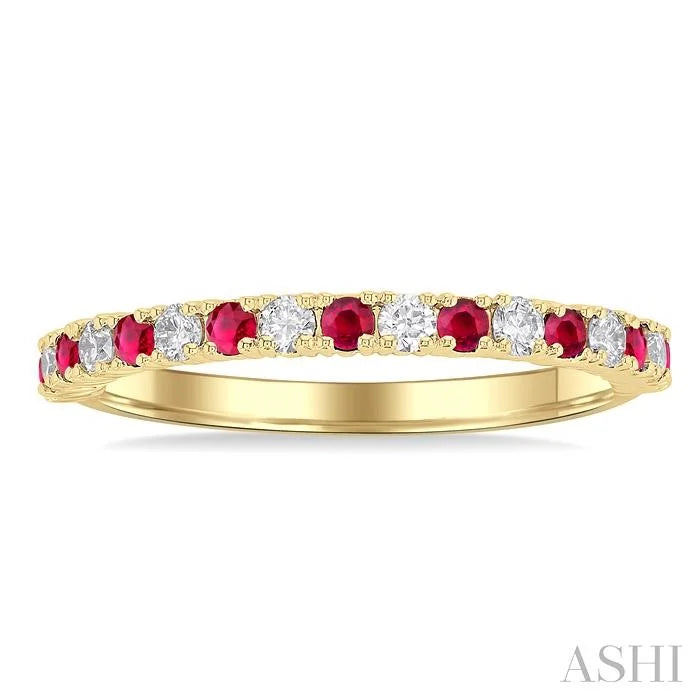 Alternate Gemstone & Diamond Band