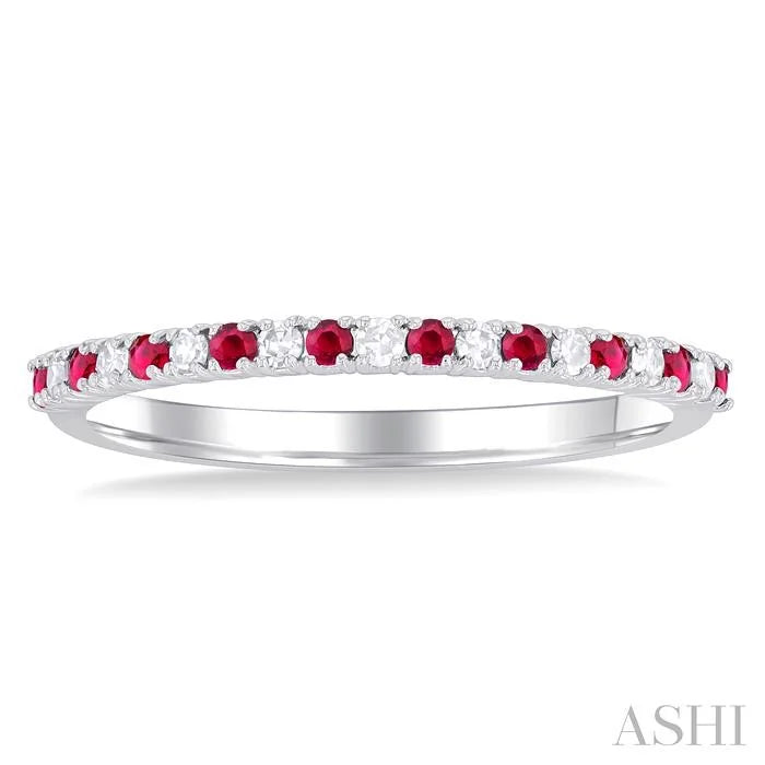 Alternate Gemstone & Diamond Band