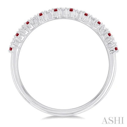 Alternate Gemstone & Diamond Band