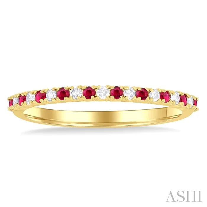 Alternate Gemstone & Diamond Band
