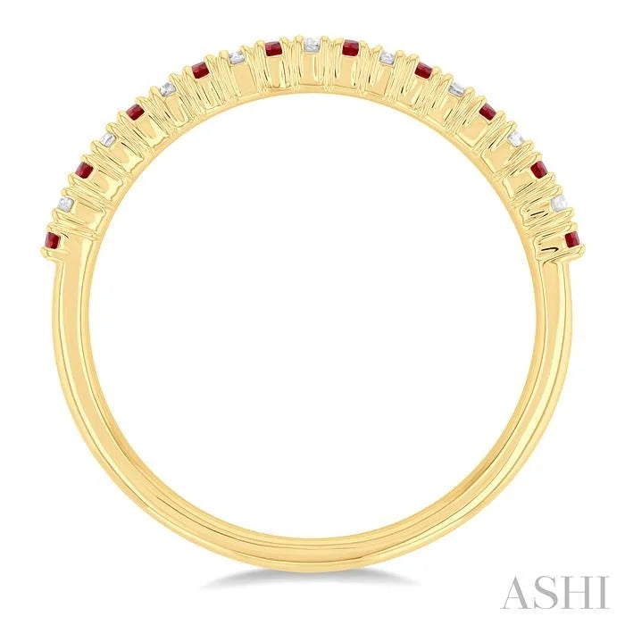 Alternate Gemstone & Diamond Band