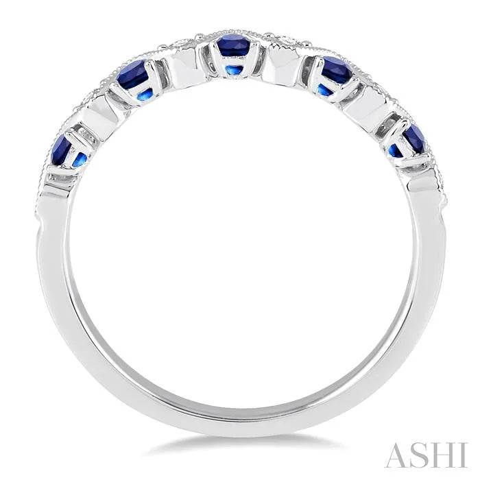 Alternate Gemstone & Diamond Band