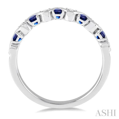 Alternate Gemstone & Diamond Band