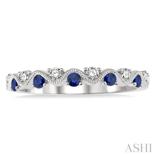 Alternate Gemstone & Diamond Band