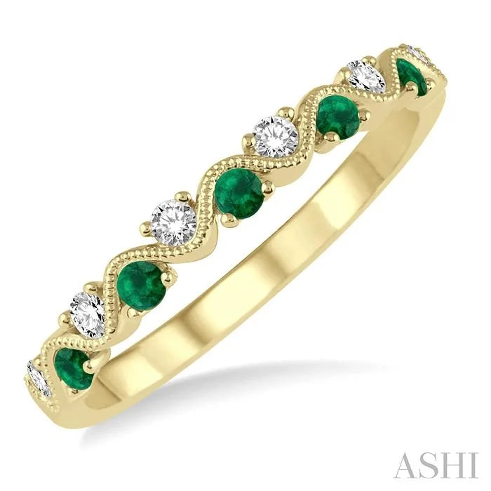 Alternate Gemstone & Diamond Band