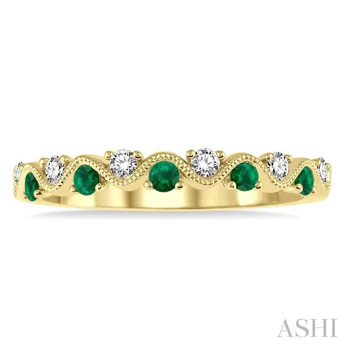 Alternate Gemstone & Diamond Band